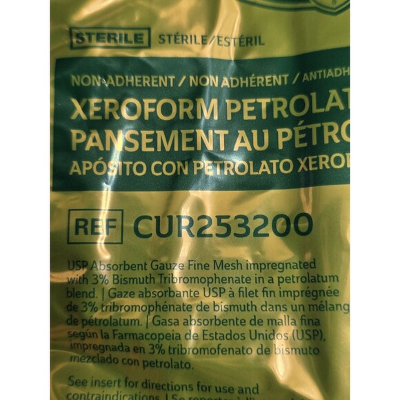 4 in X 3 yds CURAD Non-Adhering Dressing Xeroform Sterile CUR253200, Exp 2027 - Picture 4 of 4